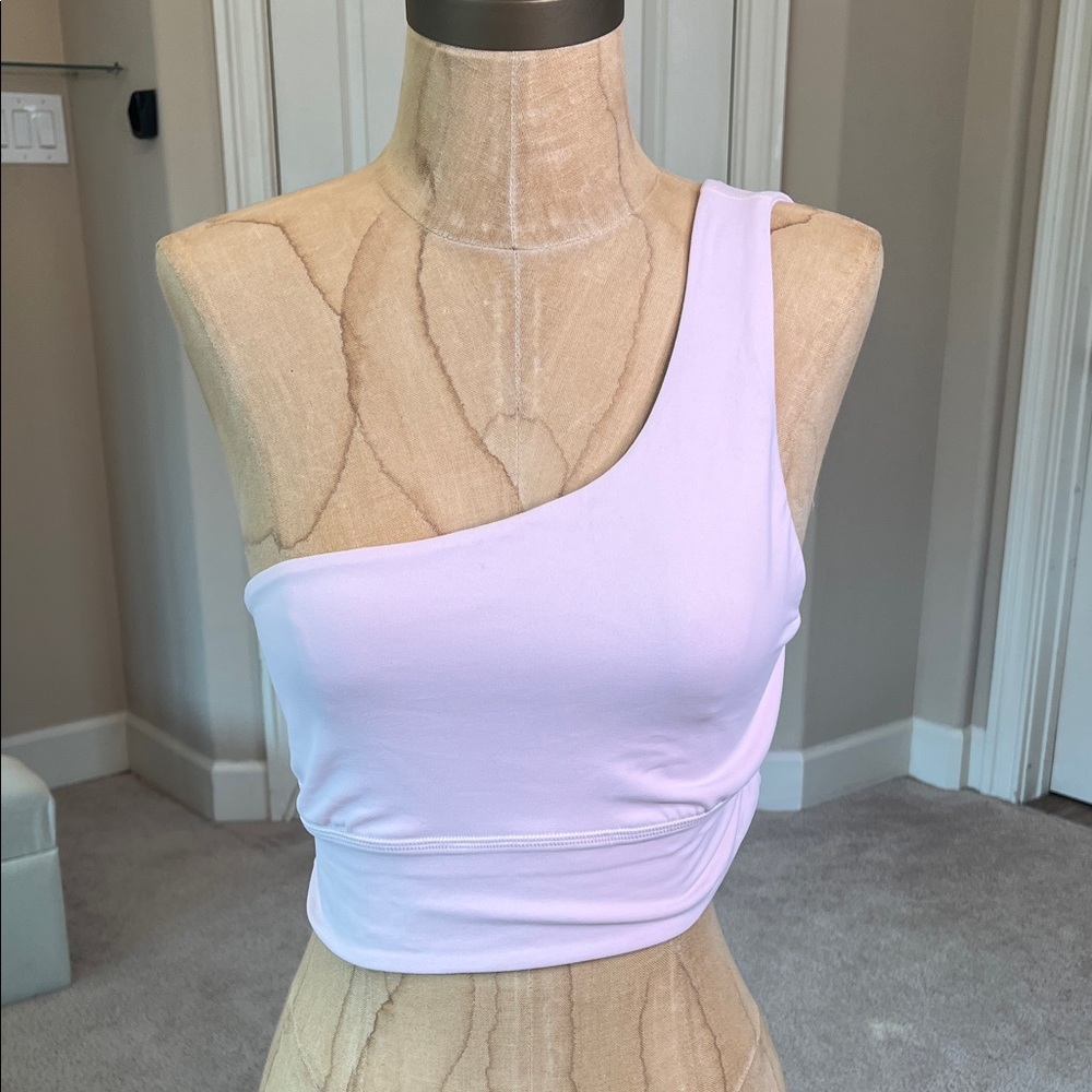 Lululemon Align Asymmetrical Bra Baby Pink One Shoulder Bra A-C cups- Size 8 💖